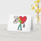 I Liebe Wine Karte (Gelbe Blume)