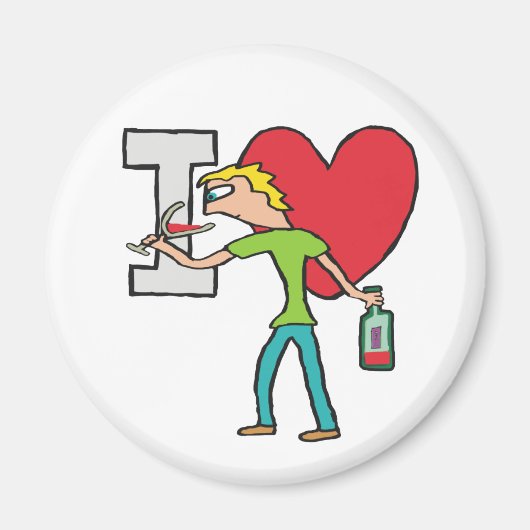 I Liebe Wine Magnet (Vorne)