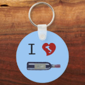 I Liebe Wine Schlüsselanhänger (Vorderseite)