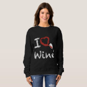 I Liebe Wine Sweatshirt (Vorne ganz)