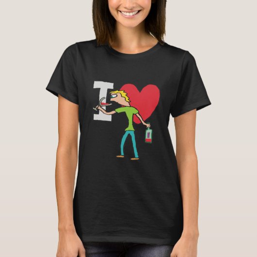 I Liebe Wine T-Shirt (Vorderseite)