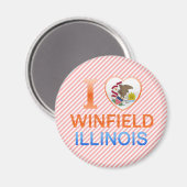 I Liebe Winfield, IL Magnet (Vorderseite/Rückseite)