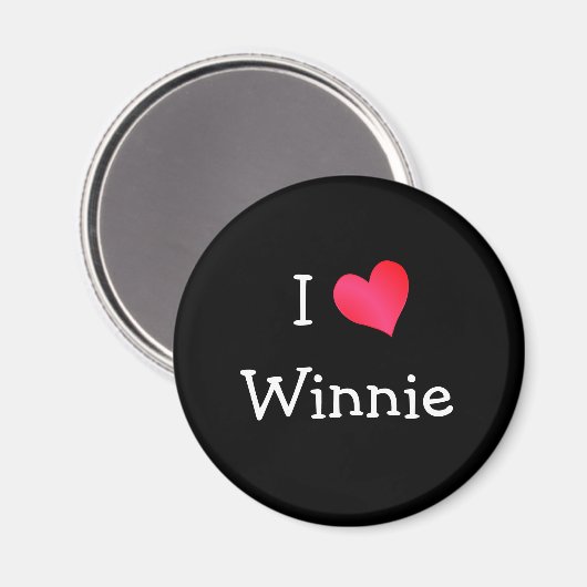 I Liebe Winnie Magnet (Vorderseite/Rückseite)