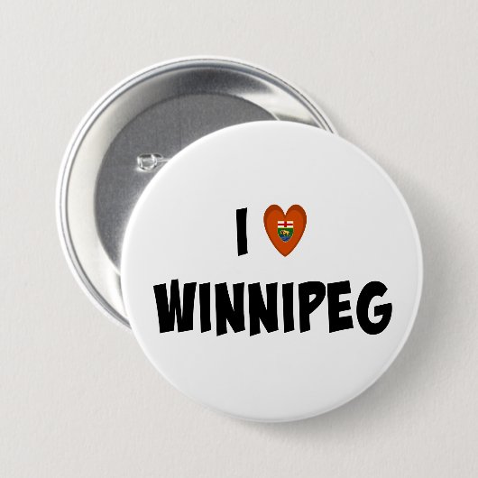 I Liebe Winnipeg Button (Vorne & Hinten)