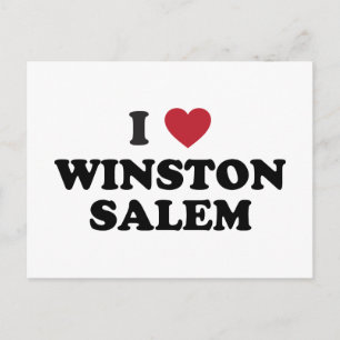 I Liebe Winston Salem North Carolina Postkarte