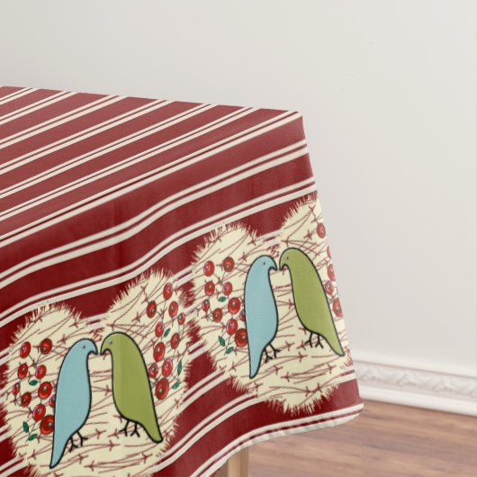 I Liebe Winter Birds and Berries 60" x 104" Tischdecke (Beispiel)