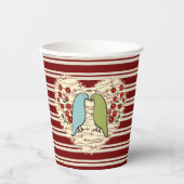 I Liebe Winter Birds and Berries / Pappbecher (Vorderseite)