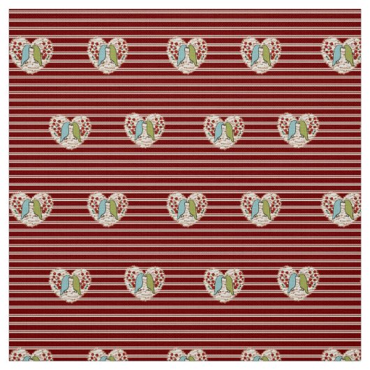 I Liebe Winter Birds & Berries 60" Polyester Popli Stoff (Muster)