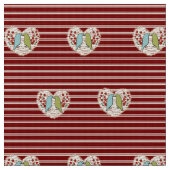 I Liebe Winter Birds & Berries 60" Polyester Popli Stoff (Nahaufnahme)
