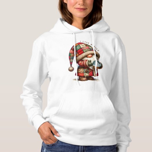 I Liebe Winter Gnome Unisex Pullover Hoodie (Vorderseite)