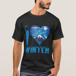 I Liebe Winter - Landschaftlicher Schnee T-Shirt