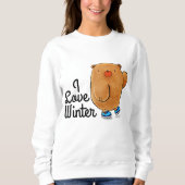 I Liebe Winter Niedlich Little Cartoon Bear Sweats Sweatshirt (Vorderseite)