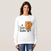 I Liebe Winter Niedlich Little Cartoon Bear Sweats Sweatshirt (Vorne ganz)