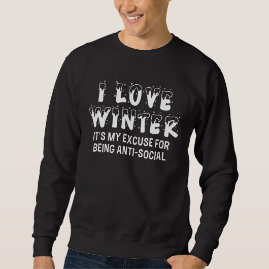 I Liebe Winter Sweatshirt (Vorderseite)