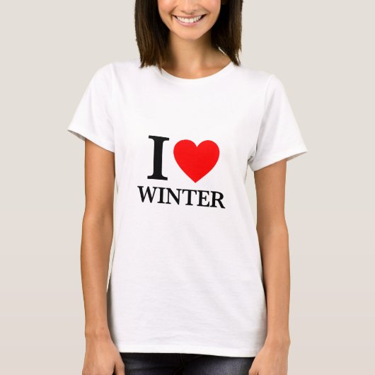 I Liebe Winter T-Shirt (Vorderseite)