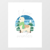 I Liebe Winter | Winterliebhaber | Winterferien Fensteraufkleber (Blatt)