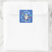 I Liebe Winteraufkleber Quadratischer Aufkleber (Tasche)
