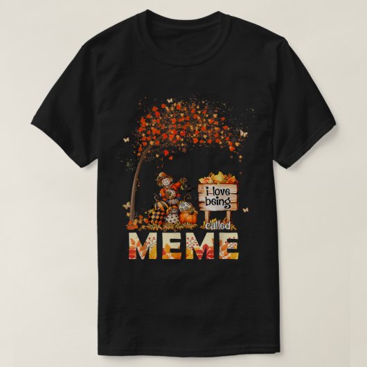 I Liebe wird als Meme Bauer Herbstlaub Herbst T-Shirt (Design vorne)