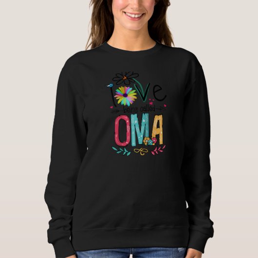 I Liebe wird als Oma Sunflower T Shirt Raglan (Vorderseite)
