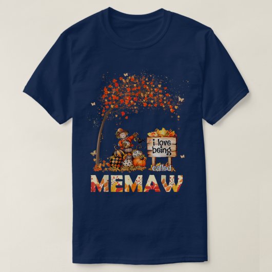 I Liebe wird Memaw Bauer Herbstlaub Autum genannt T-Shirt (Design vorne)
