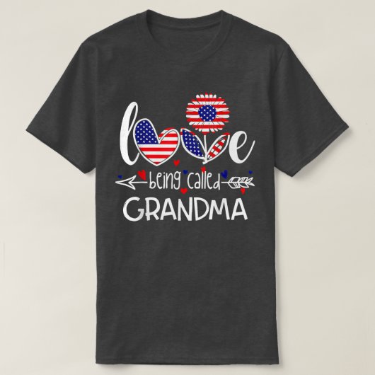 I Liebe wird Oma American Flag 4. J T-Shirt (Design vorne)