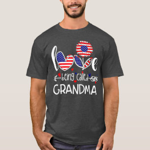 I Liebe wird Oma American Flag 4. J T-Shirt