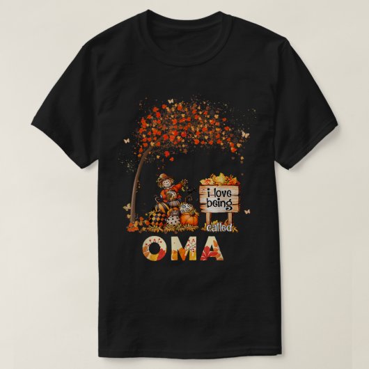 I Liebe wird Oma Bauer Herbstlaub Herbst genannt T-Shirt (Design vorne)