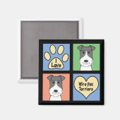 I Liebe Wire Fox Terriers Magnet (Vorderseite/Rückseite)