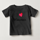 I Liebe Wisconsin Baby T-shirt (Vorderseite)