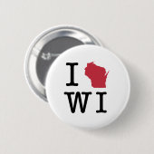 I Liebe Wisconsin Button (Vorne & Hinten)