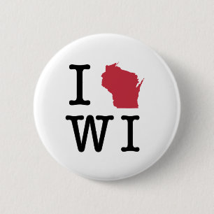 I Liebe Wisconsin Button