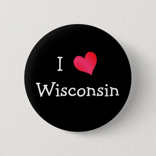 I Liebe Wisconsin Button (Vorderseite)