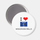 I Liebe Wisconsin Dells Wisconsin Magnet (Vorderseite/Rückseite)