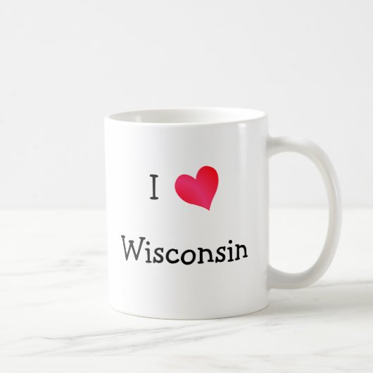 I Liebe Wisconsin Kaffeetasse (Rechts)