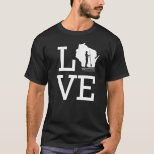 I Liebe Wisconsin Kayaking T-Shirt