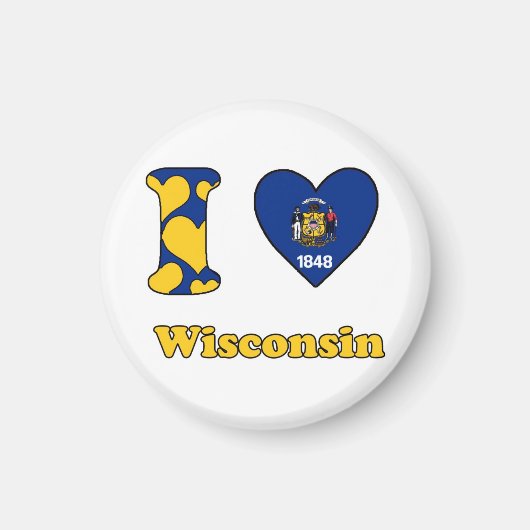 I Liebe Wisconsin Magnet (Vorne)