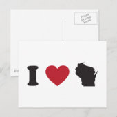 I Liebe Wisconsin Postkarte (Vorne/Hinten)