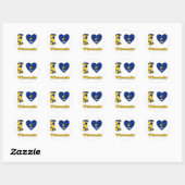 I Liebe Wisconsin Runder Aufkleber (Blatt)