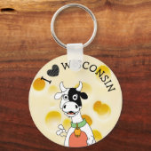 I Liebe Wisconsin Schlüsselkette für Schweizer Käs Schlüsselanhänger (Vorderseite)