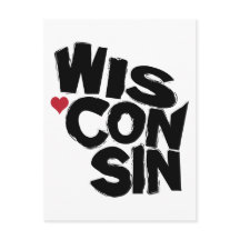 I Liebe Wisconsin Staat Karte