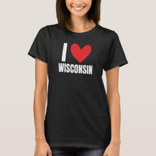 I Liebe Wisconsin Staat Milwaukee Sports Madison G T-Shirt