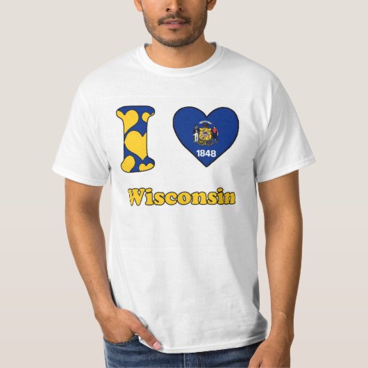I Liebe Wisconsin T-Shirt (Vorderseite)