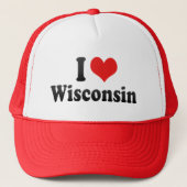 I Liebe Wisconsin Truckerkappe (Vorderseite)