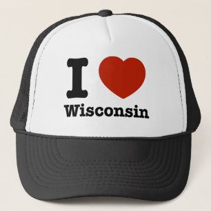 I Liebe Wisconsin Truckerkappe