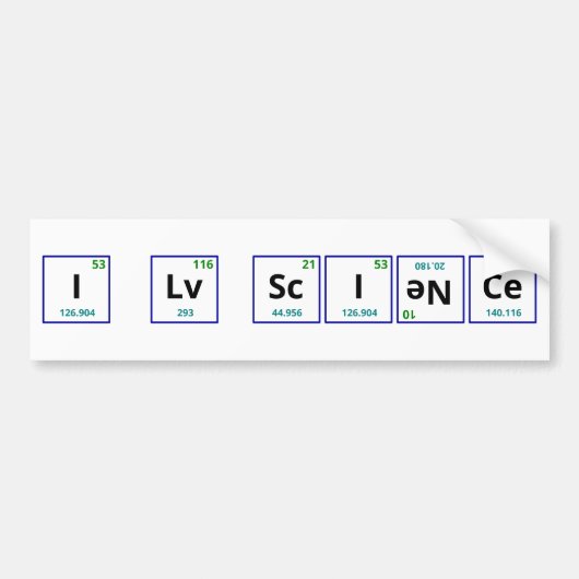 I Liebe-Wissenschaft Autoaufkleber (Vorne)