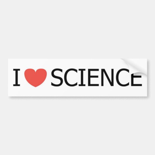I LIEBE-WISSENSCHAFT AUTOAUFKLEBER (Vorne)