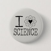 I Liebe-Wissenschaft Pinback Knopf Button (Vorderseite)