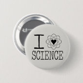 I Liebe-Wissenschaft Pinback Knopf Button (Vorne & Hinten)