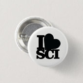 I Liebe-Wissenschafts-Button Button (Vorne & Hinten)