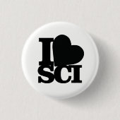 I Liebe-Wissenschafts-Button Button (Vorderseite)